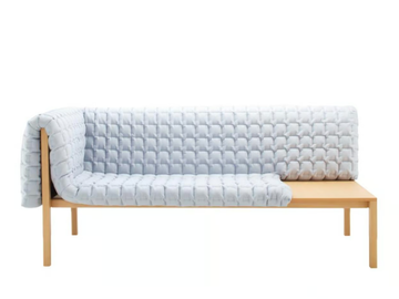 RUCHÉ - Upholstered fabric bench with back by Ligne Roset - view 2